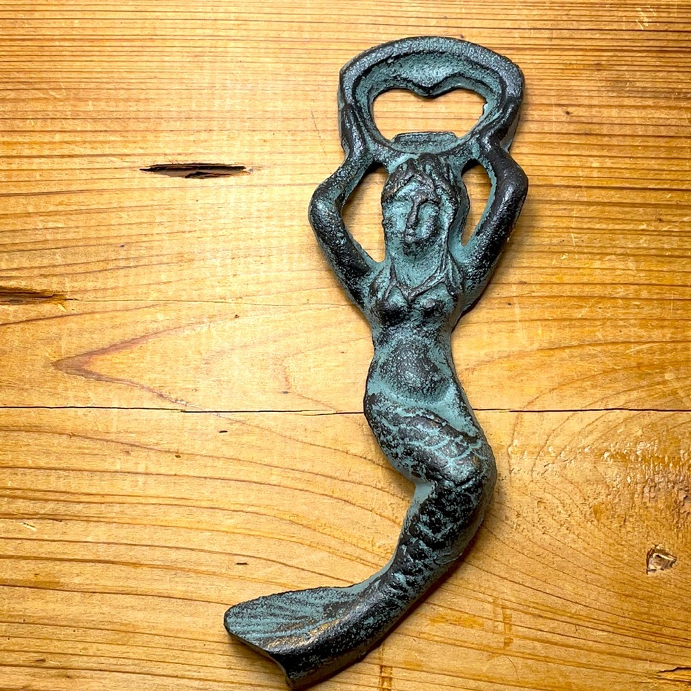 Vintage Style Cast Iron Mermaid Bottle Opener